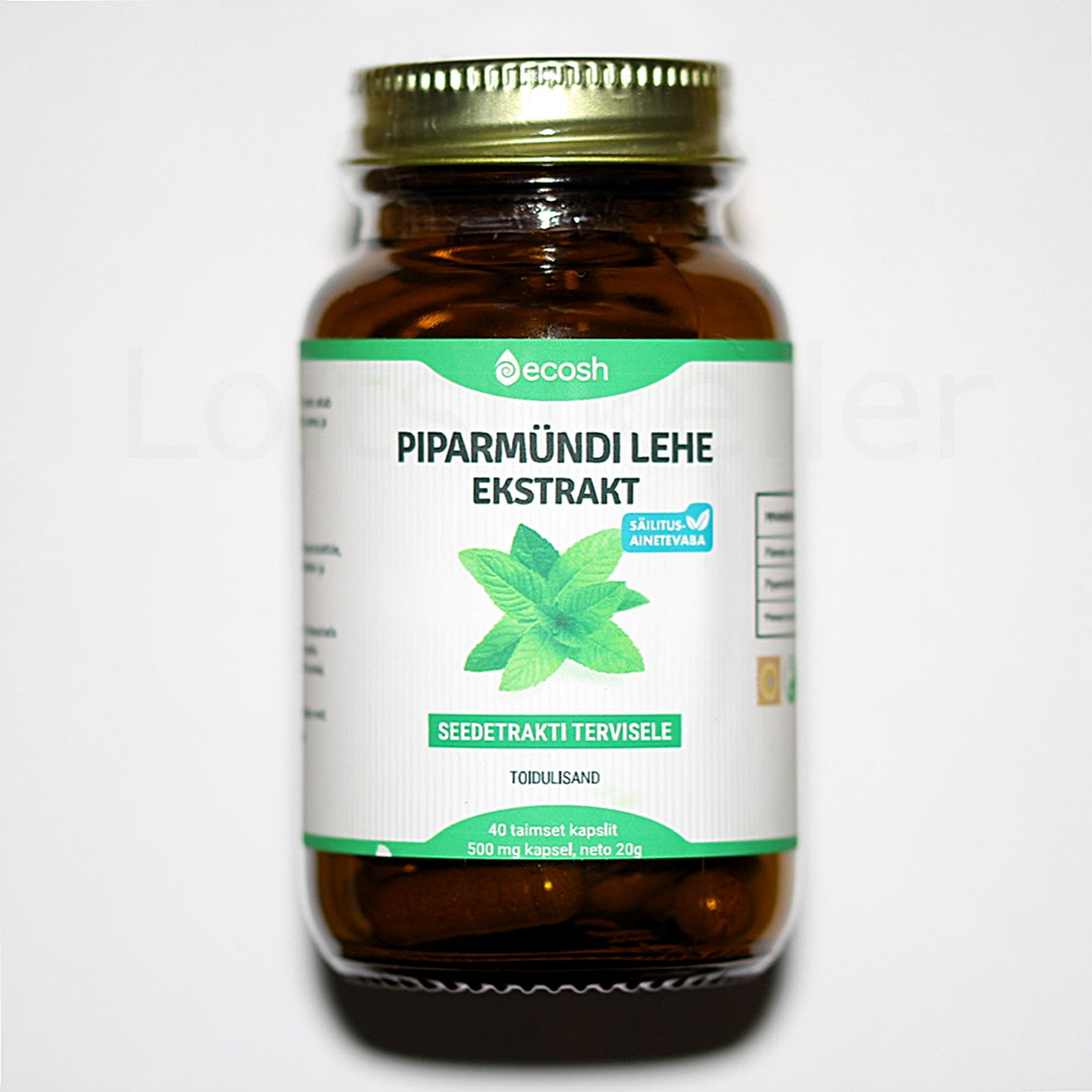 Piparmündi ekstrakti kapslid (90 kapslit, 45g)