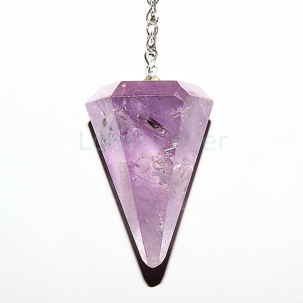 Ametüst pendel nurgeline "A-kvaliteet" (~2,5*3 cm)