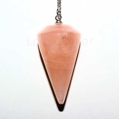 Roosa kvarts pendel väike (~2,5*3 cm)