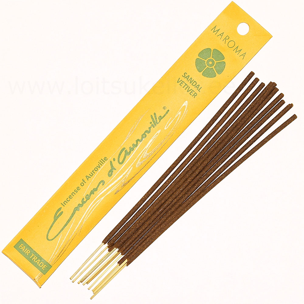 Sandel Vetiver MAROMA lõhnapirrud (viirukid) / Sandal Vetiver Incense (10 tk pakis)