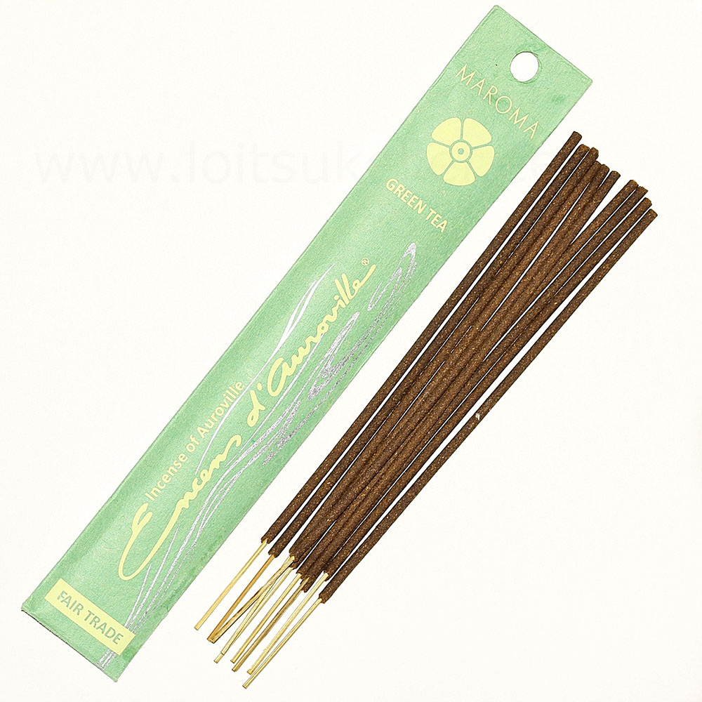Roheline tee MAROMA lõhnapirrud (viirukid) / Green Tea Incense (10 tk pakis)
