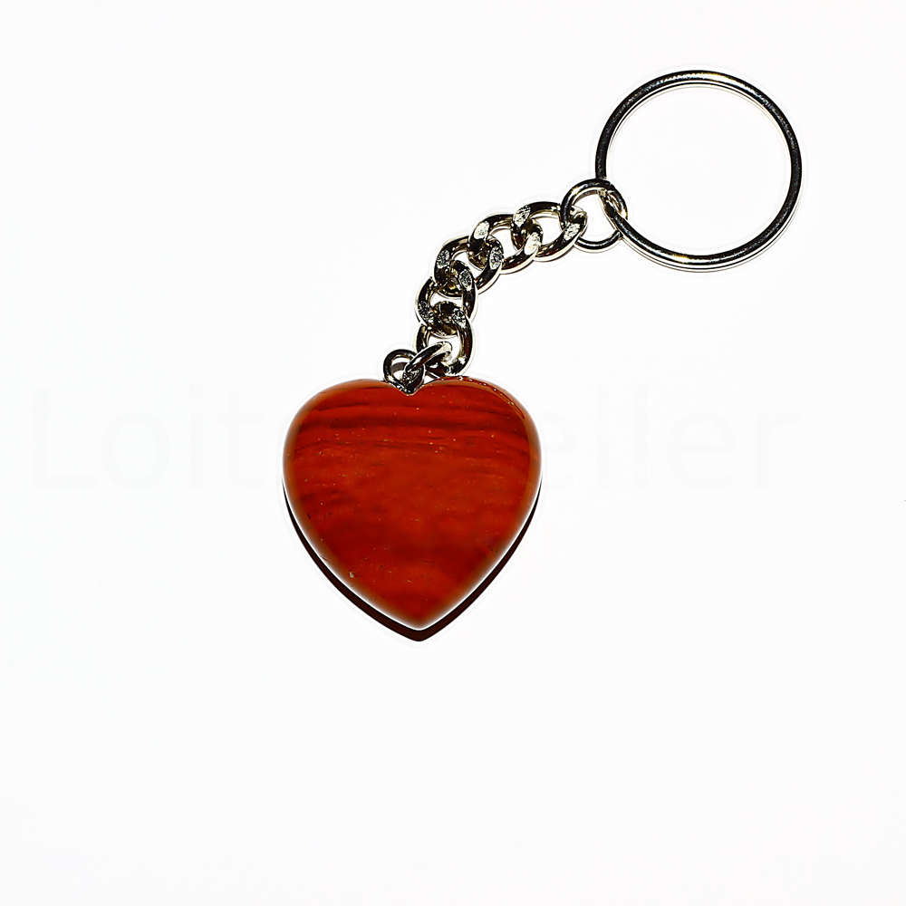 Punane jaspis võtmehoidja süda