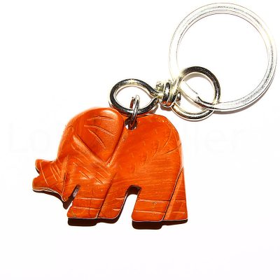 Punane jaspis võtmehoidja elevant