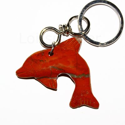 Jaspis punane delfiin võtmehoidja