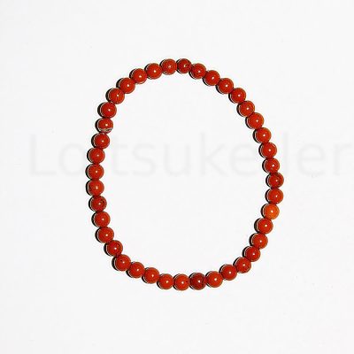 Jaspis punane käevõru 4mm (kuuli läbimõõt ~4mm)