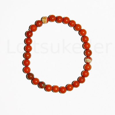 Punane jaspis käevõru 6mm (kuuli läbimõõt ~6mm)