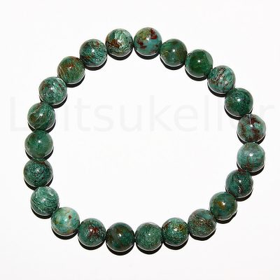 "Vihmametsa jaspis" rohe-punane käevõru 6mm (kuuli läbimõõt ~8mm)