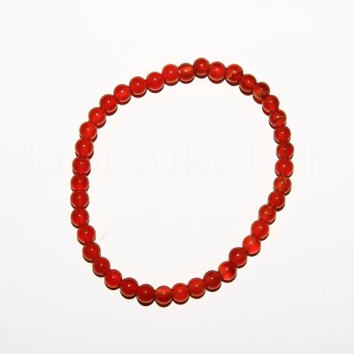 Karneool käevõru lastele (kuuli läbimõõt ~4mm)