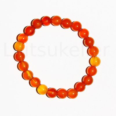 Karneool käevõru 8mm (kuuli läbimõõt on ~8mm)