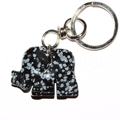 Obsidiaan elevant võtmehoidja