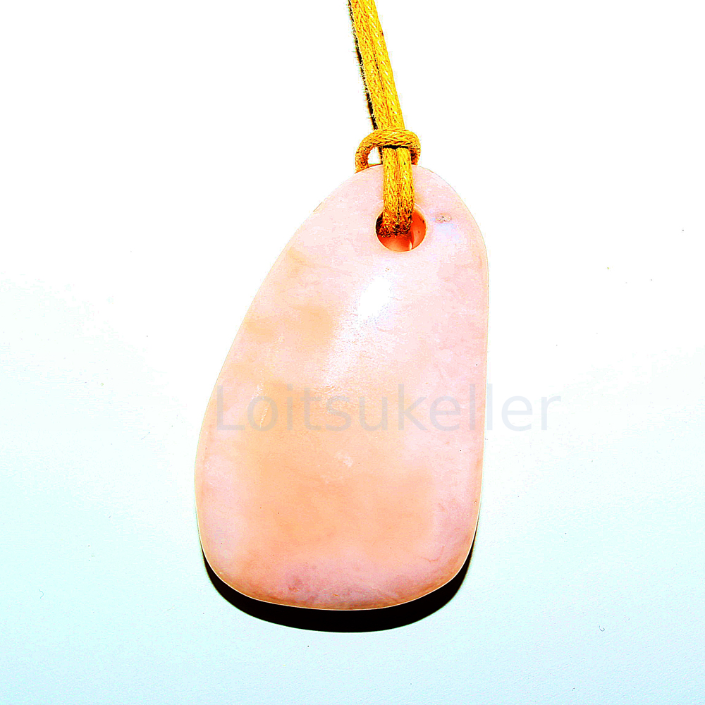 Roosa opaal ripats suur lapik (~2,2*2,8 cm)