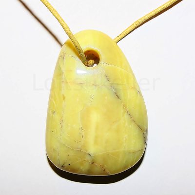 Kollane opaal ripats suur lapik (~2,6*3 cm)