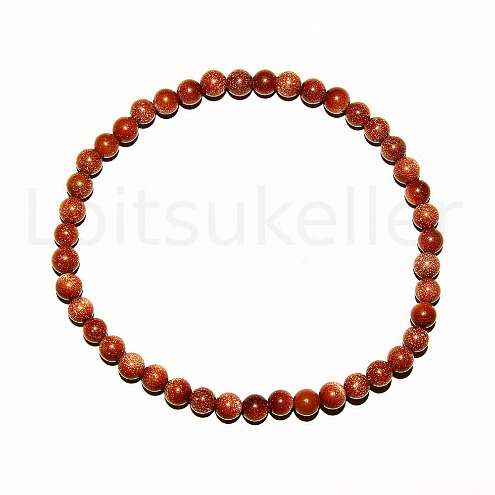 Sünteetiline päikesekivi käevõru (kuuli läbimõõt ~4mm)