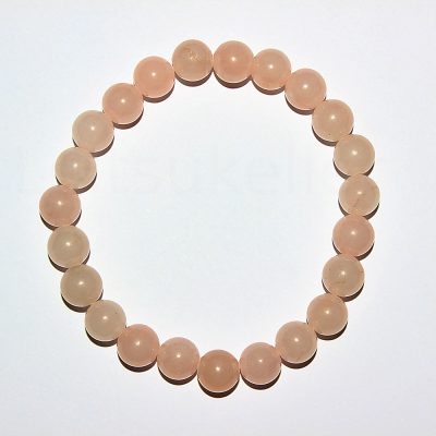 Roosa kvarts käevõru 8mm (kuuli läbimõõt ~8mm)