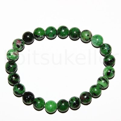 Rubiin-tsoisiit käevõru 8mm (kuuli läbimõõt ~8mm)