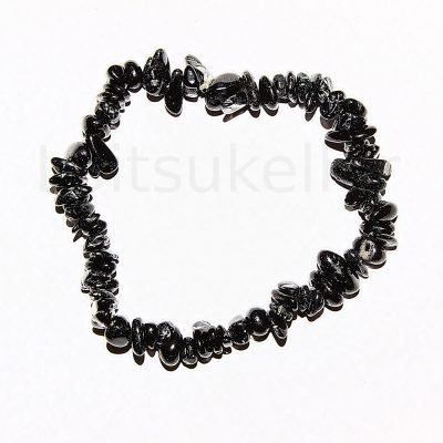 Must turmaliin kildkäevõru (~20cm pikk)