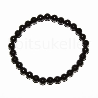 Must turmaliin käevõru 6mm (kuuli läbimõõt ~6mm)