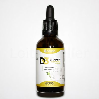 D3 VITAMIIN oliivõliga 1 tilk 400 IU - perele (50ml)