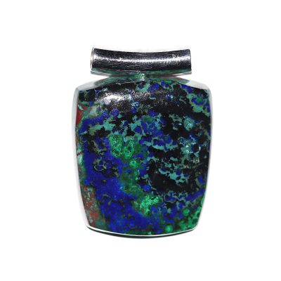 Hõberipats Asuriit-malahhiit Arizonast (~16,4g; 40x30mm)