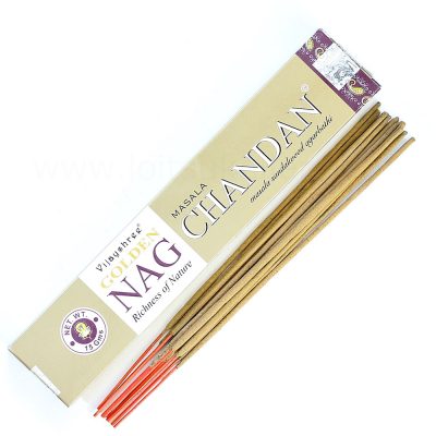 Golden Nag Chandan Masala Sandlipuu lõhnapirrud (viirukid) / Golden Nag Chandan Masala Sandalwood Incense (15g)