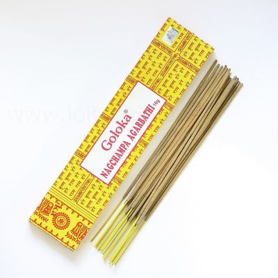 Goloka Nag champa lõhnapirrud kollane pk (viirukid) / Goloka Nag champa Yellow Incense (16g)