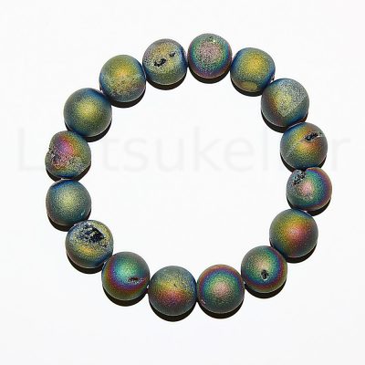 Vikerkaare ahhaat käevõru 12mm kuulid (~20cm pikk)