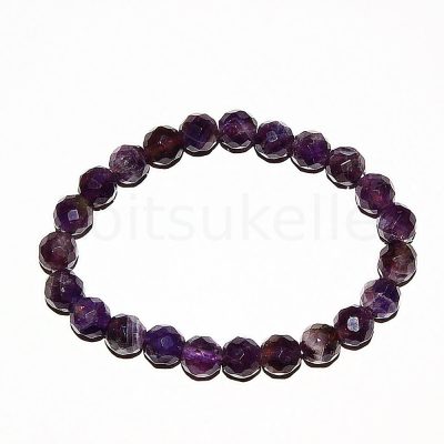 Nurklihviga Ametüst käevõru 8mm (kuuli läbimõõt ~8mm)