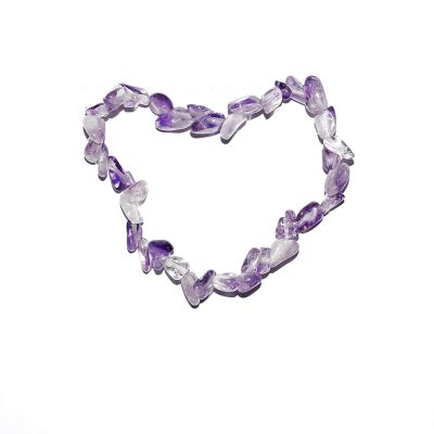 Ametüst käevõru ebakorrapäraste kividega (~19cm)