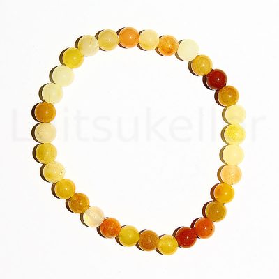 Aventuriin kollane käevõru 6mm (kuuli läbimõõt ~6mm)