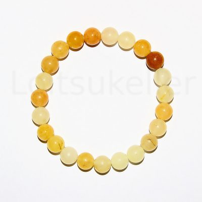 Aventuriin kollane käevõru 8mm kuulid (~20cm pikk)