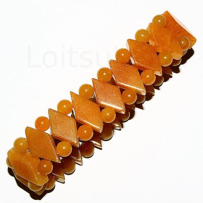 Aventuriin oranž käevõru "diamond"