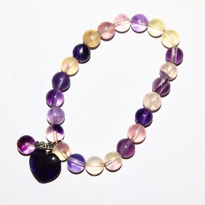 Fluoriit käevõru südamega (kuuli läbimõõt ~8mm)