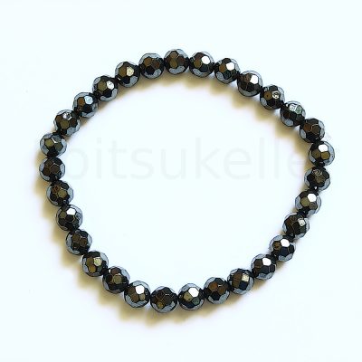 Hematiit käevõru "facett" (kuuli läbimõõt ~6mm)