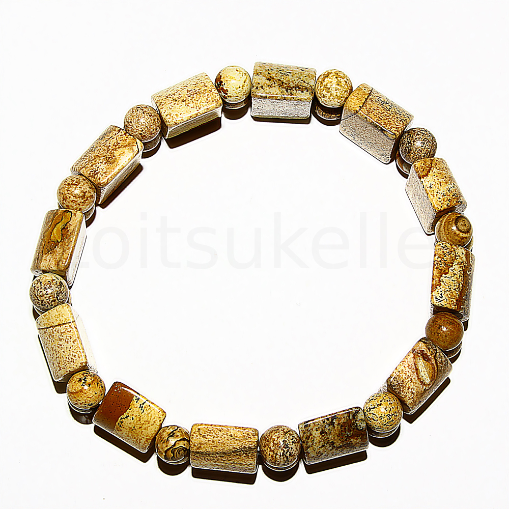 Jaspis maastiku(Pilt) käevõru "shape"