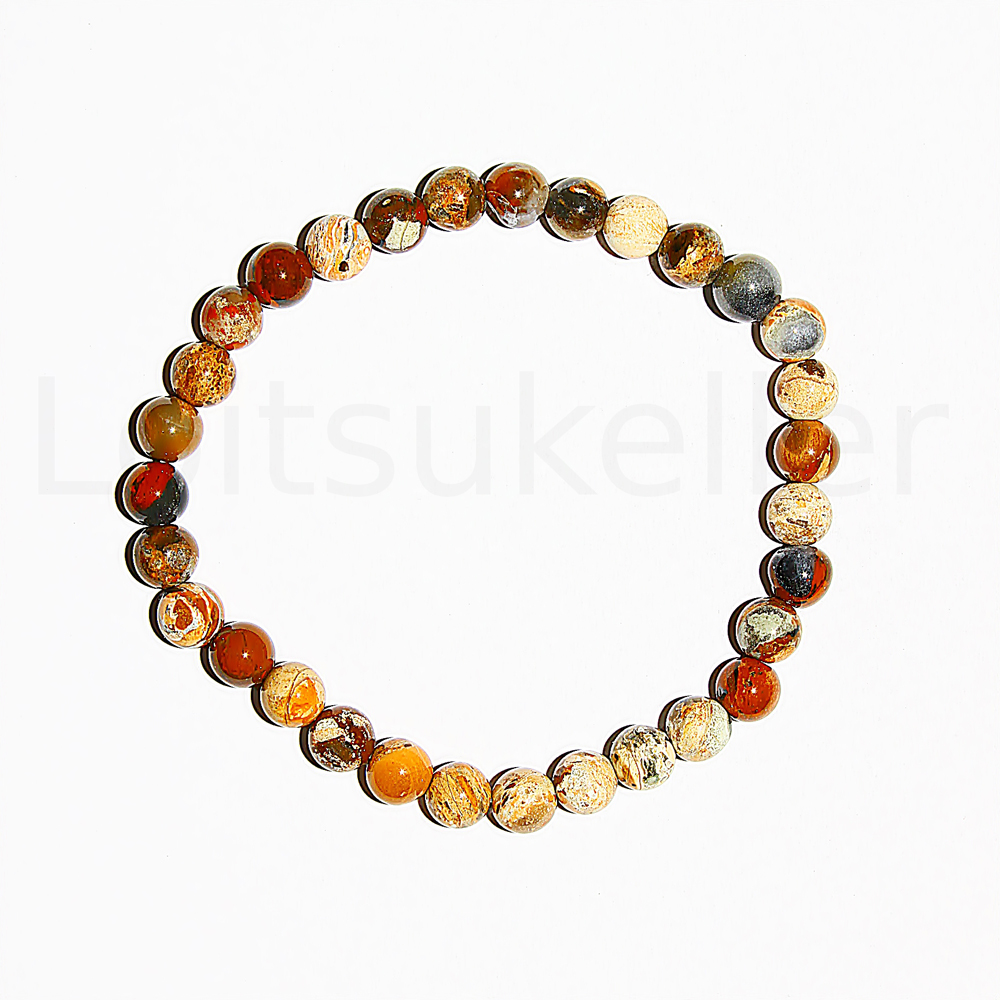 Breksia Jaspis (bretšastunud) käevõru 6mm (kuuli läbimõõt ~6mm)