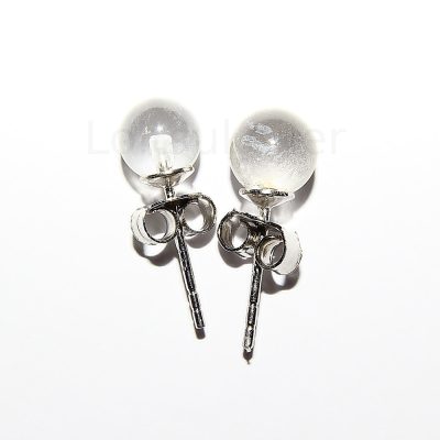 Mäekristall kõrvarõngad 6mm (kuuli läbimõõt ~6mm)