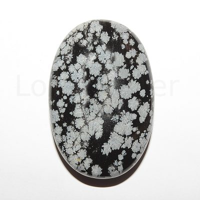 Lumehelbe obsidiaan massaažiseib (~3*4,3 cm)