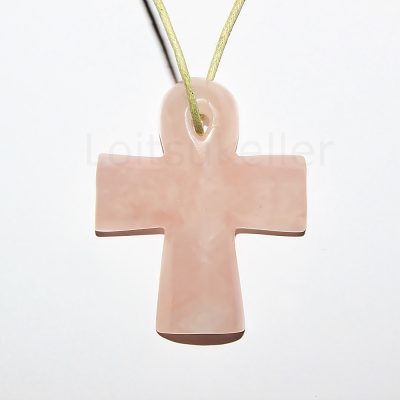 Roosa kvarts "Ankh" ripats (~2,5*3 cm)