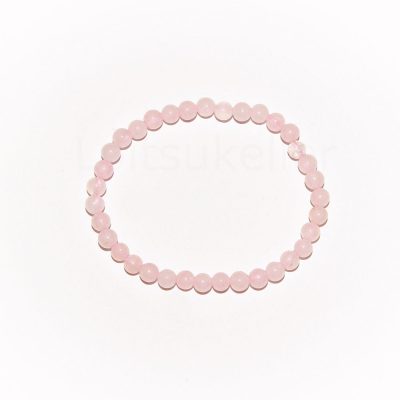 Roosa kvarts käevõru 4mm lastele (~15cm)