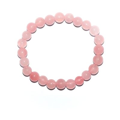 Roosa kvarts käevõru 10mm (~18 cm pikk)