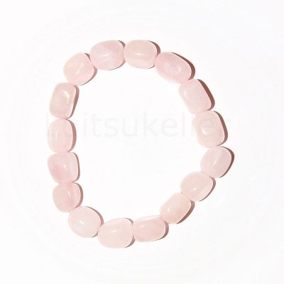 Roosa kvarts käevõru "nuggets" keskmine (tüki läbimõõt on 10-12mm)