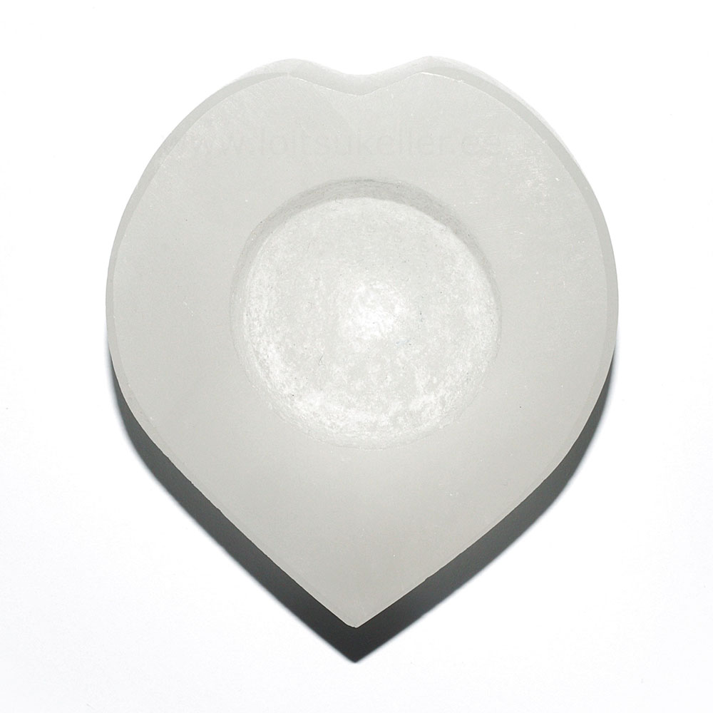 Seleniit küünlajalg "Süda" teravate servadega (~8-9x7cm)