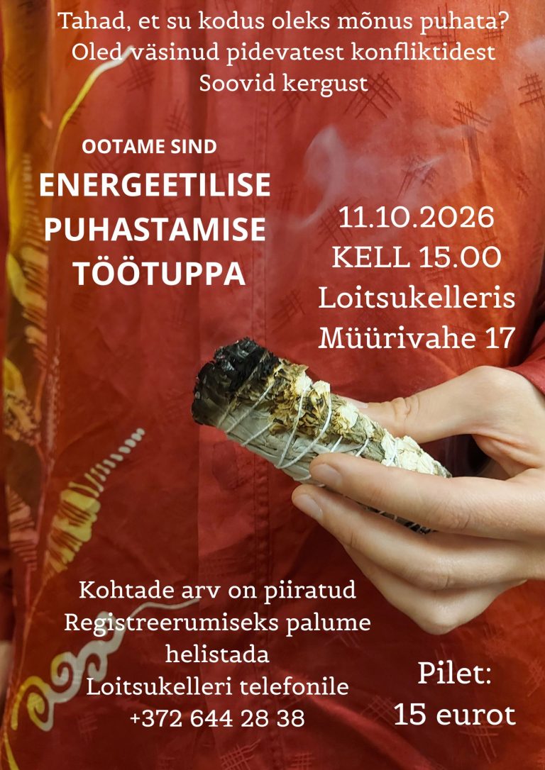 Energeetilise puhastamise töötuba 11.10.2026